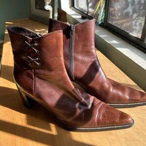 Italian Leather Ankle Boots